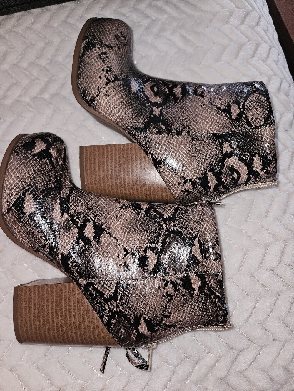 ELLE snakeskin Ankle Boots